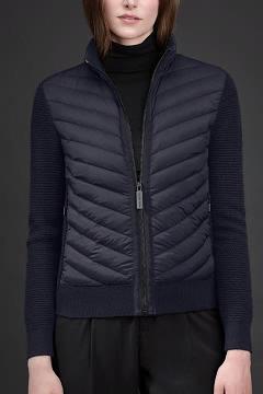 Chamarras Canada Goose Mujer Mexico - HyBridge Chaqueta De Plumas Azul Marino XY6980472